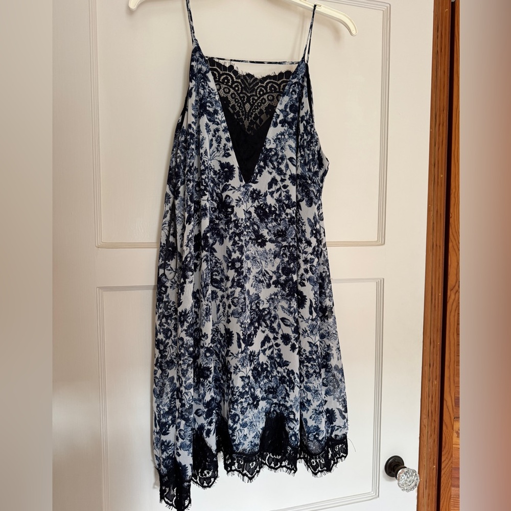 ASTR The Label Lace Bottom Slip Dress